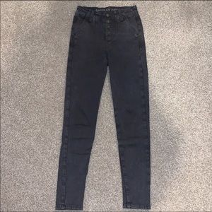 American Eagle Black Acid Wash Jeans